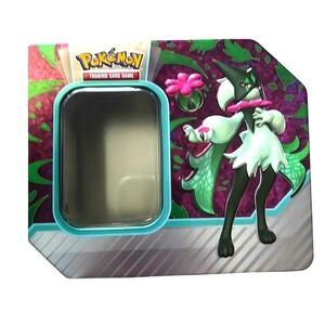Pokemon TCG Paldea Partners Meowscarada ex Empty Collector Tin Purple Green 2023